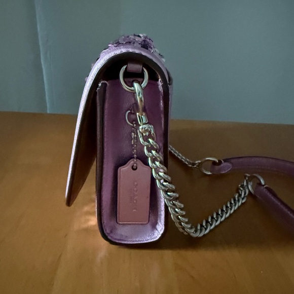 Coach Lilac Sequin Flap Crossbody - Picture 5 of 9